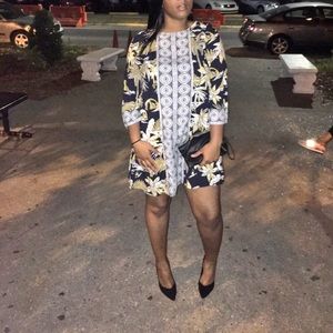 Black Palm Tree Shift Dress